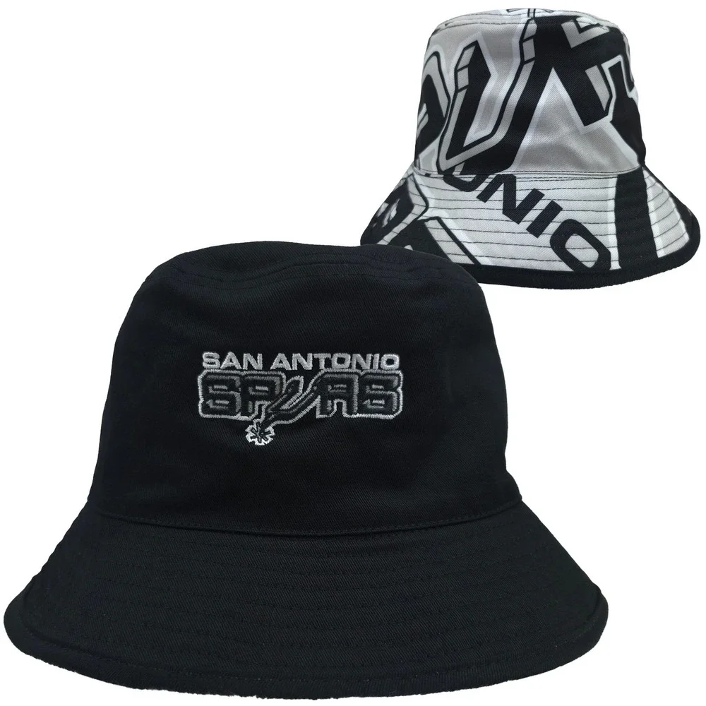 San Antonio Spurs Mitchell & Ness NBA Reversible Bucket XL/2XL Hat Cap Black New